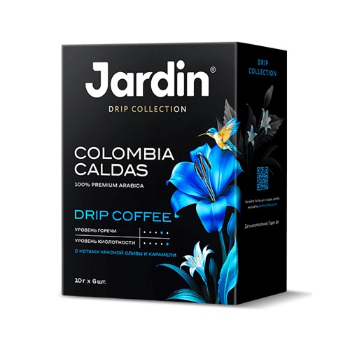 Jardin Colombia Caldas, молотый в дрип-пакетах, 6×10 гр